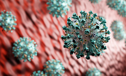 Coronavirus attack in microscopic view